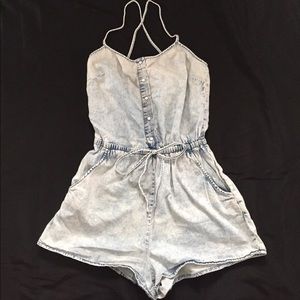 Denim romper
